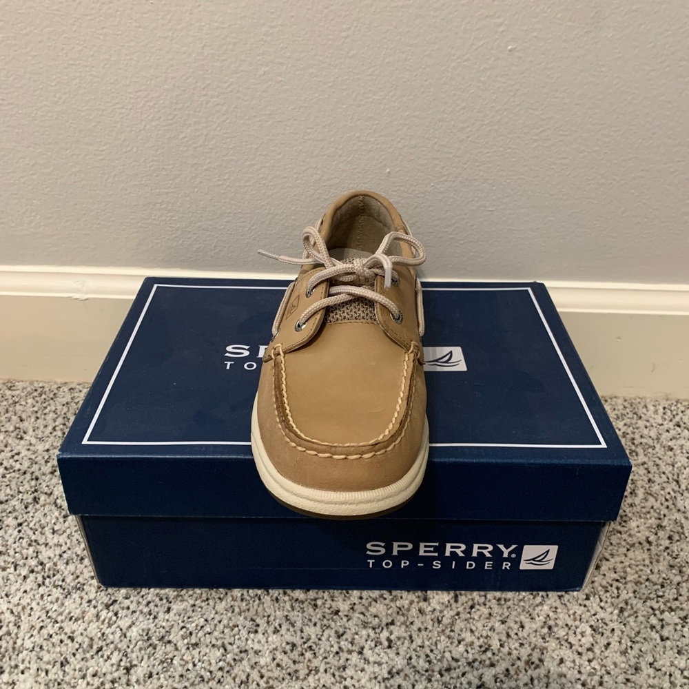 Sperry Tan Flats Suede Boat Shoes